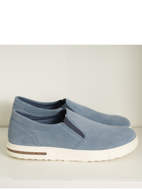 Birkenstock Oswego Elemental Blue Suede Leather Comfort Slip-On Casual Shoes 9